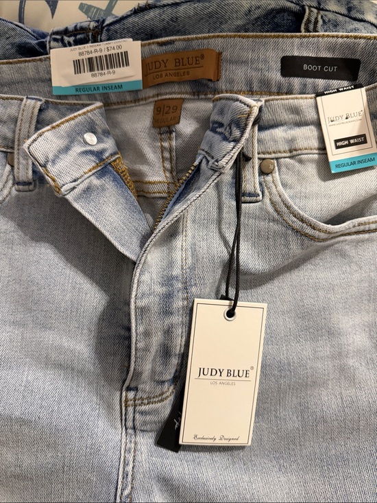 Judy Blue Denim - Judy Blue High Waist Light Wash Boot Cut Jeans